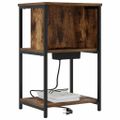 vidaXL Nočný stolík 2 ks Dymová dub 38 x 31 x 61 cm Kompozitné drevo