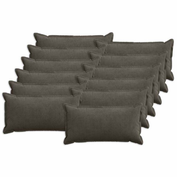 vidaXL Poťah na podložku 12 ks HOUTEN Antracitová 40 x 80 cm manšestr