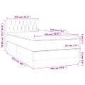 vidaXL Posteľný rám boxspring s matracom čierny 100x200 cm zamat