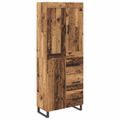 vidaXL Highboard 2 ks Staré drevo 69,5 x 34 x 180 cm