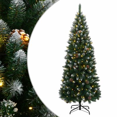 vidaXL Umelý vianočný stromček s 300 LED 180 cm