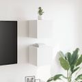 vidaXL Nástenné TV skrinky 2 ks biele 30,5x30x30 cm