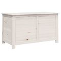 vidaXL Vonkajší box na vankúše biely 100x50x56 cm jedľový masív
