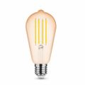 Modee LED Filament Amber ST64 4W E27 300lm, teplá biela, stmievateľná (ML-ST64FA1800K4WE27D)