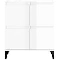 vidaXL Komoda vysoký lesk biela 60x35x70 cm spracované drevo