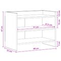 vidaXL TV skrinka 60 x 33 x 47 cm Dymový dub Kompozitné drevo