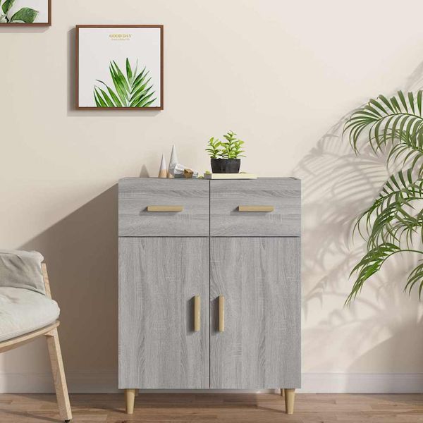 vidaXL Komoda sivý dub sonoma 69,5x34x89 cm spracované drevo