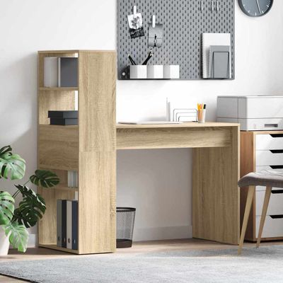 vidaXL Stôl s poličkou Sonoma dub 113 x 54 x 120 cm Kompozitné drevo
