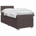 vidaXL Posteľ boxspring s matracom Tmavohnedá 90 x 200 cm Látka