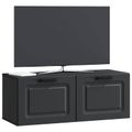 vidaXL Nástenná TV skrinka Čierna 78,5 x 31 x 30 cm Kompozitné drevo