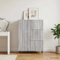 vidaXL Servírovacia skriňa Sivá sonoma 66 x 34,5 x 91,5 cm