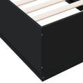 vidaXL Posteľný rám s LED svetlami čierny 90x190 cm kompozitné drevo
