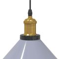 VidaXL Závesná lampa výškovo nastaviteľná E27 lesk šedá Ø 22 cm kov