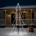 vidaXL Vianočný stromček, kužeľ, 360 LED, dovnútra aj von 143x250 cm