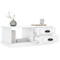 vidaXL Konferenčný stolík lesklý biely 90x50x35 cm kompozitné drevo