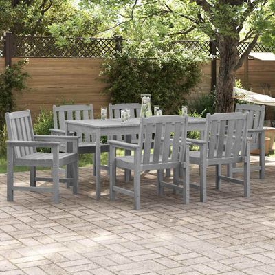 vidaXL Záhradná stolička 6 pcs Svetlosivá 65.5 x 59 x 88 cm Polyetylén