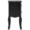 vidaXL Nočný stolík čierny 43x32x65 cm MDF