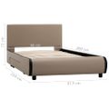 vidaXL Posteľný rám so zásuvkami kapučínový 90x200 cm umelá koža