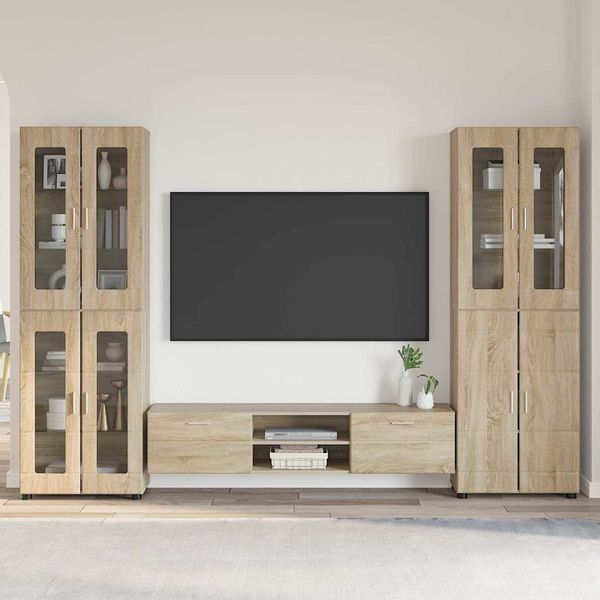 vidaXL Zostava TV skriniek FLORIN 3 pcs Sonoma dub Kompozitné drevo