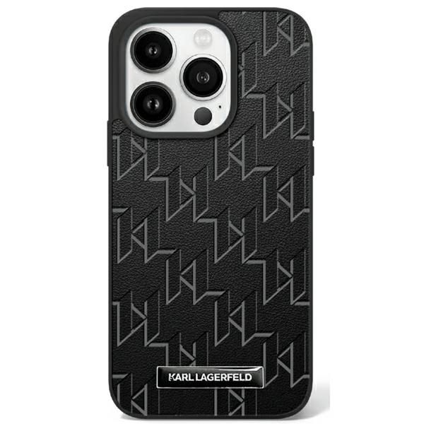 Puzdro Karl Lagerfeld pre iPhone 16 Pro Max 6,9" KLHMP16XPKHPORPK čierna Koža Hard Leather Monogram Metal Logo MagSafe