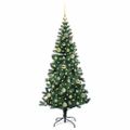 vidaXL Umelý predsvietený vianočný stromček Zelená 150 cm PVC a kov