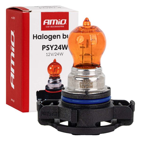Halogénová žiarovka PSY24W 12V 24W PG20-4 AMBER AMiO-04519