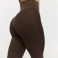 Dámske legíny Limitless s vysokým pásom Espresso - GymBeam, veľkosť XL