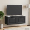 vidaXL Nástenná TV skrinka Čierna 78,5 x 31 x 30 cm Kompozitné drevo
