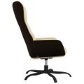 vidaXL Relaxačné kreslo s podnožkou krémové látka