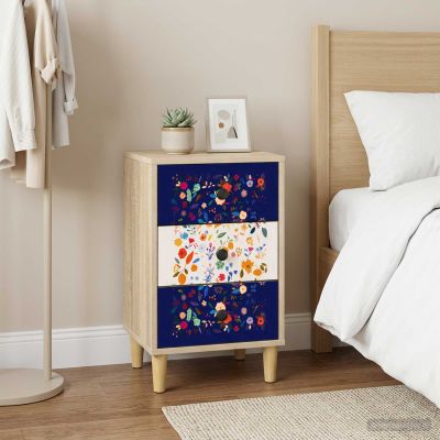 vidaXL Nočný stolík MAINZ 2 ks Dub sonoma 36 x 33 x 60 cm