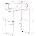 vidaXL Stôl s úložným priestorom Dub sonoma 60 x 50 x 91 cm