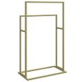 vidaXL Voľne stojaci stojan na uteráky zlatý 48x24x78,5 cm železo