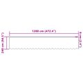 vidaXL Čipková záclona Biela 240 x 1200 cm Polyester