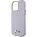 Guess puzdro pre iPhone 15 Pro Max 6,7" GUHCP15XPGMCSL fialové tvrdé puzdro Glitter Glossy Script