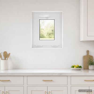 vidaXL Biele vnútorné farby okna v suteréne RISOR 40 x 45 cm