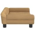vidaXL Pelech pre psa hnedý 70x48x22 cm zamat