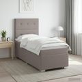 vidaXL Posteľ boxspring s matracom Sivohnedá 100 x 200 cm Látka
