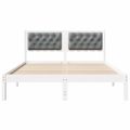 vidaXL Rám postele Svetlosivá 150 x 200 cm Masívne borovicové drevo