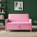 vidaXL Sofa s úložným priestorom Ružová 122 x 78 x 87 cm Polyester