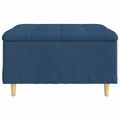 vidaXL Ottoman s Úložným Priestorom Modrá 80 x 80 x 45 cm látka