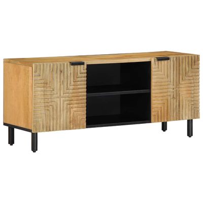 VidaXL TV skrinka Hnedá 105x33x46 cm Masívne drevo Mango