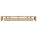 vidaXL TV skrinka s LED svetlami dub sonoma 290x36,5x40 cm