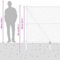 vidaXL Reťazová brána s hrotmi 10 x 1,5 m Pozinkovaná oceľ Strieborná