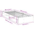 vidaXL Denná posteľ s matracom biela 90x190 cm masívna borovica
