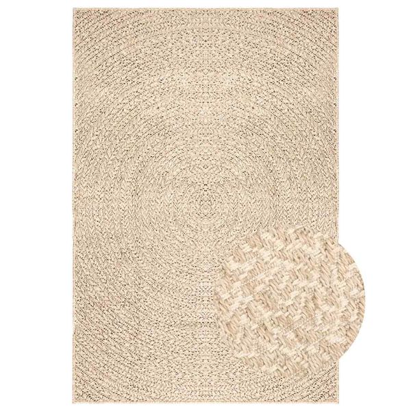 vidaXL Koberec ZIZUR 120x170 cm, jutový vzhľad, interiér a exteriér