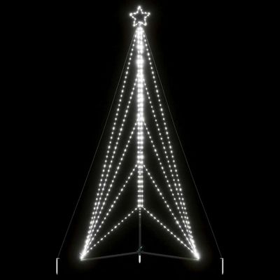vidaXL LED vianočný stromček 615 LED studená biela 404,5 cm