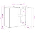 vidaXL Servírovacia skriňa MAINZ Sonoma 69 x 33 x 75 cm