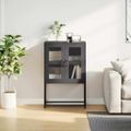 vidaXL Highboard Black 68x39x107 cm Oceľ