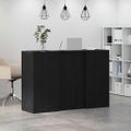 vidaXL Recepčný stôl čierna dub 155x50x103,5 cm kompozitné drevo