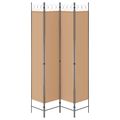 vidaXL 4-panelový rozdeľovač miestnosti Béžová 160 x 220 cm Látka